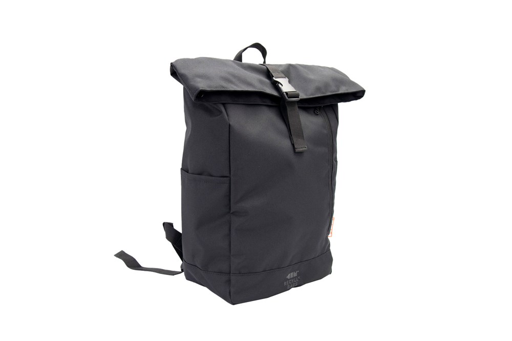 Recycle Bags Basic rolltop rucksack, Schwarz