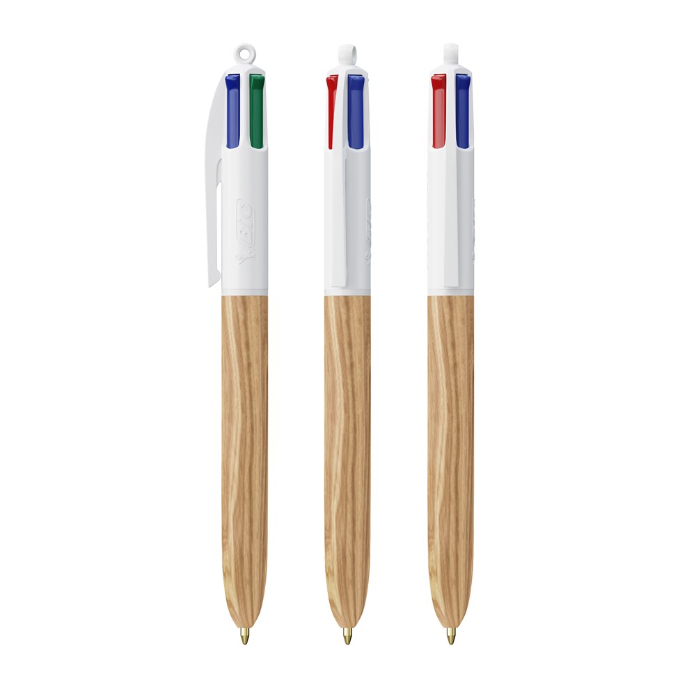 BIC® 4 Colours Wood Style with Lanyard