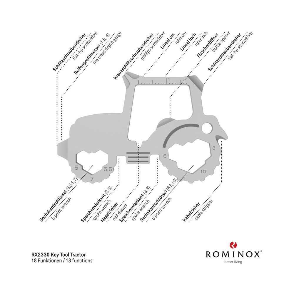 Geschenkartikel: ROMINOX® Key Tool Car/Auto (18 Funktionen) im Motiv-Mäppchen Frohe Ostern