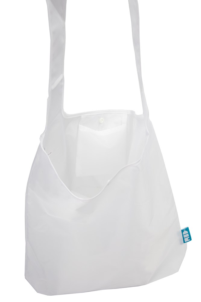 Recycle Bags Faltbare Umhängetasche RPET, Weiß