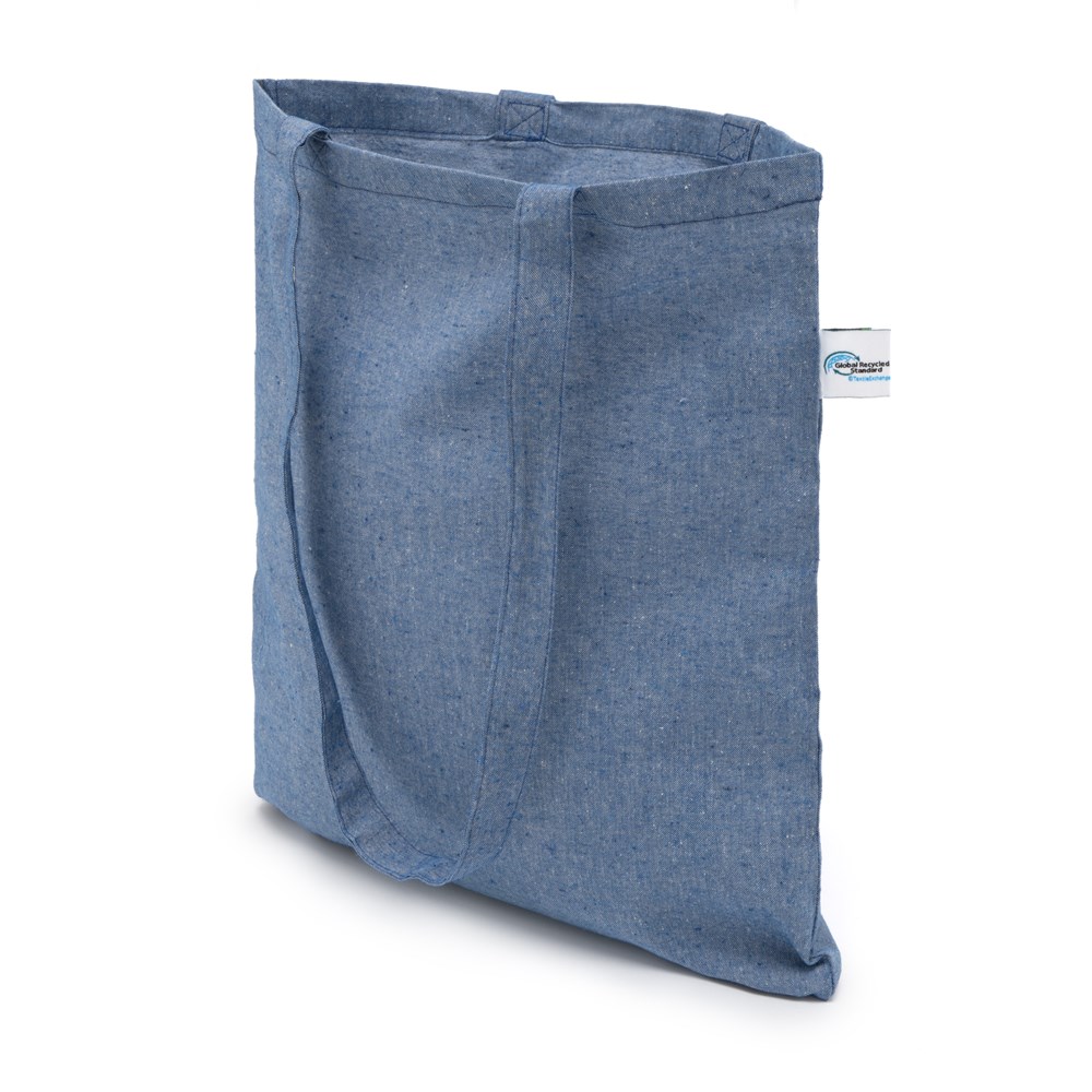 Classic Tasche Recycling-Baumwolle lange Henkel Farbe Blau
