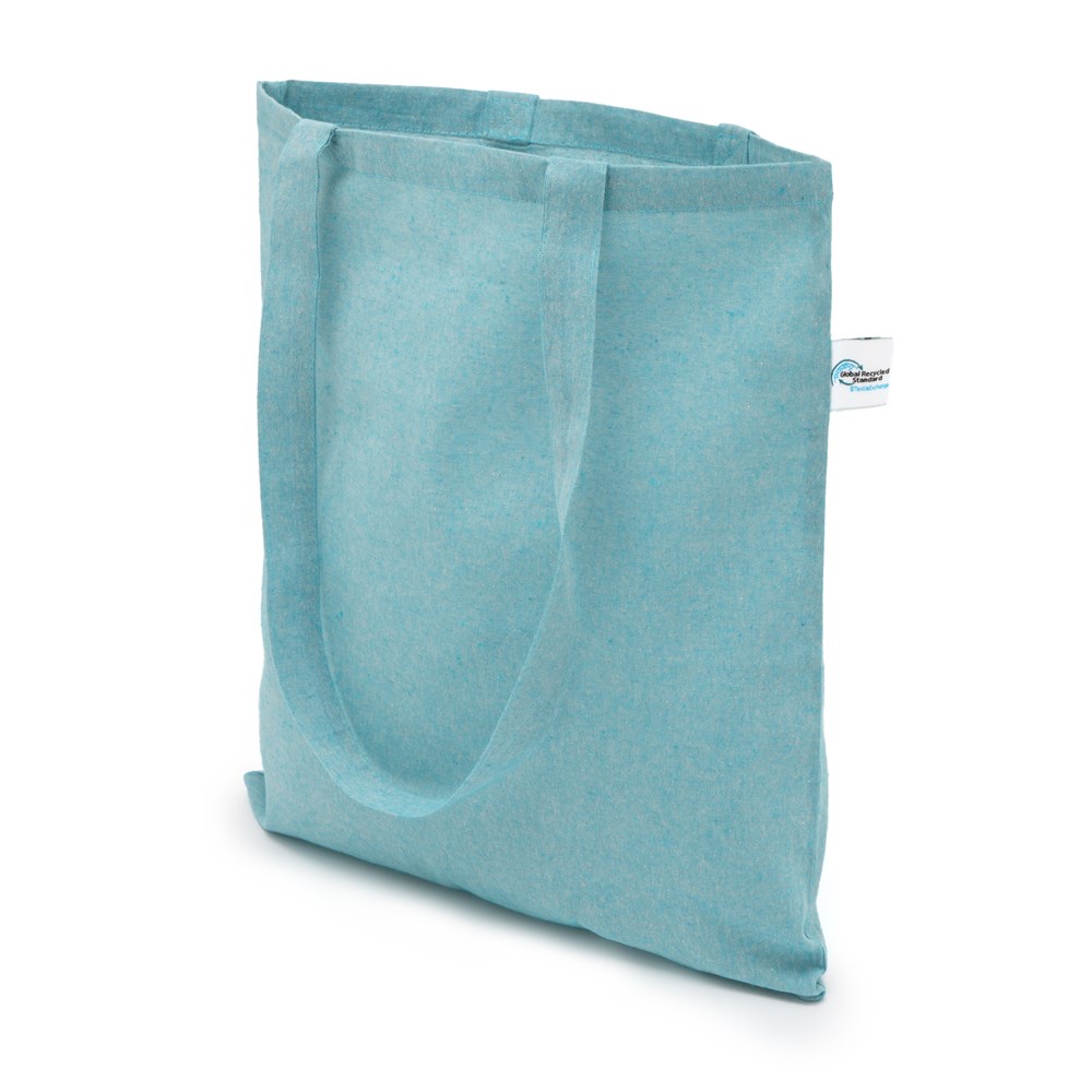 Classic Tasche Recycling-Baumwolle lange Henkel Farbe Hellblau